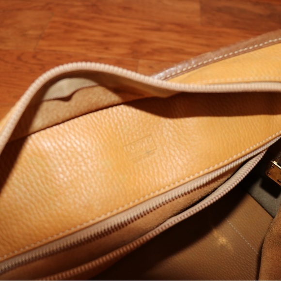 LOEWE Amazona 35 Anagram Embossed Leather Brown  Handbag Authentic Vintage - Picture 5 of 14